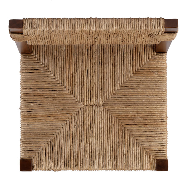 Butler Specialty Valencia Counter Stool: Stylish Woven Seat, Tapered Mahogany Legs For Modern Dining Spaces Dark Brown Mahogany,Banana Leaf,Plywood 5779476-butler