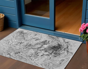 Homeroots 3' Abstract Washable Indoor Outdoor Area Rug In Beige Blue And Taupe - Durable & Stylish Design 3' X 5' Polyester 577956