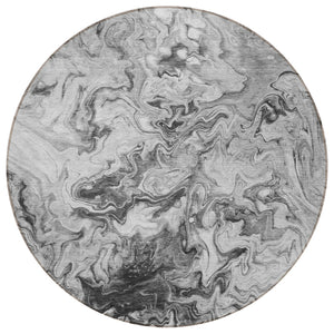 Homeroots 3' Abstract Washable Indoor Outdoor Area Rug In Beige Blue And Taupe - Durable & Stylish Design 8' Round Polyester 577958