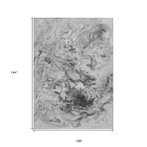 Homeroots 3' Abstract Washable Indoor Outdoor Area Rug In Beige Blue And Taupe - Durable & Stylish Design 9' X 12' Polyester 577960