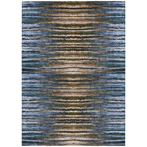 Homeroots 3' Beige Tan And Taupe Striped Washable Area Rug - Stylish Indoor Outdoor Décor For Any Space 10' X 14' Polyester 577985