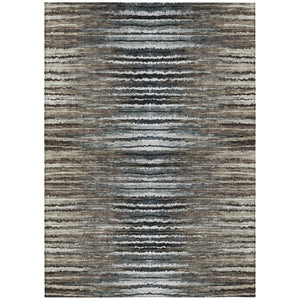 HomeRoots 5' Striped Washable Indoor Outdoor Area Rug - Durable, Stain-Resistant Design for High-Traffic Spaces 8' X 10' 577989