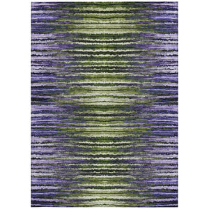 Homeroots 3' Beige Tan And Taupe Striped Washable Area Rug - Stylish Indoor Outdoor Décor For Any Space 5' X 8' Polyester 577993