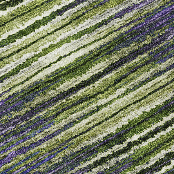 Homeroots 3' Beige Tan And Taupe Striped Washable Area Rug - Stylish Indoor Outdoor Décor For Any Space 8' Round Polyester 577994