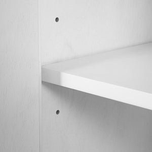 English Elm 36" Bathroom Vanity Organizer with Ceramic Sink, Solid Wood Distressed Finish, Hand-Painted Charm and Ample Storage Antique White N729P255666K