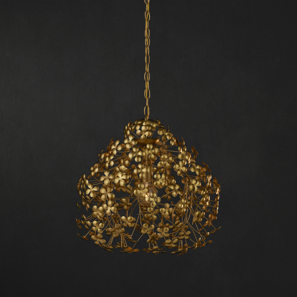 Cloverfield Gold Pendant - Elegant Shamrock-Inspired Ceiling Light Fixture for Glamorous Spaces
