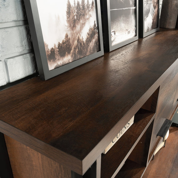 English Elm Hutch, Stylish Brown Finish With Smart Storage & Slim Profile For Small Office Spaces & Decor B356P367837