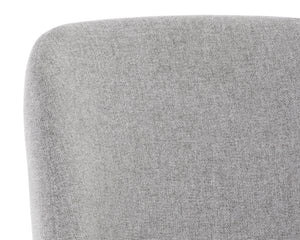 Sunpan Kelty Counter Stool - Chic Boucle Fabric Seat with Elegant Gold Stainless Steel Legs for Dining Space Gunmetal / Soho Grey