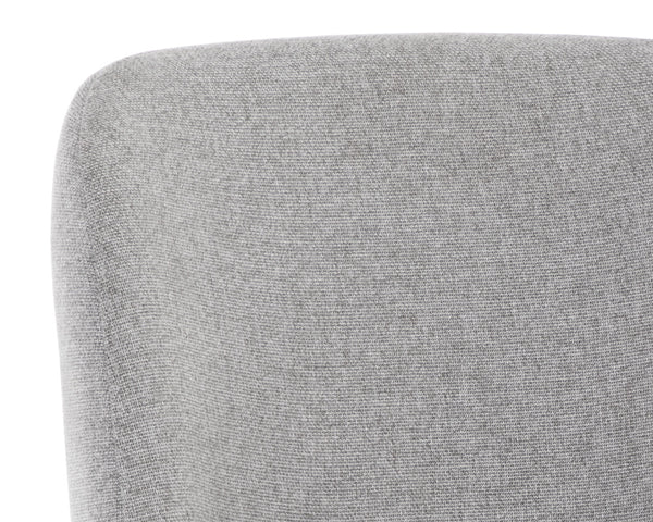 Sunpan Kelty Counter Stool - Chic Boucle Fabric Seat with Elegant Gold Stainless Steel Legs for Dining Space Gunmetal / Soho Grey