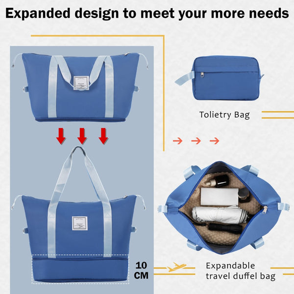 English Elm 2 Piece Abs Hard Shell Spinner Luggage Set with Tsa Lock Expandable Travel Suitcases Blue N732P198744C