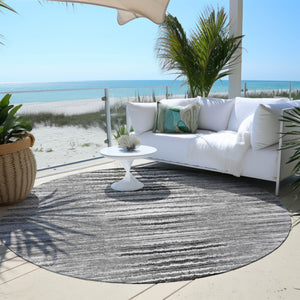 Homeroots 3' Beige Tan And Taupe Striped Washable Area Rug - Stylish Indoor Outdoor Décor For Any Space 8' Round Polyester 578000