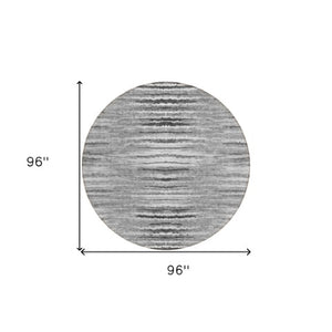 Homeroots 3' Beige Tan And Taupe Striped Washable Area Rug - Stylish Indoor Outdoor Décor For Any Space 8' Round Polyester 578000