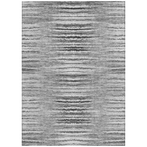 Homeroots 3' Beige Tan And Taupe Striped Washable Area Rug - Stylish Indoor Outdoor Décor For Any Space 8' X 10' Polyester 578001