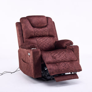English Elm Oversized Power Lift Recliner with Massage Heat and Infinite Recline for Home Theater W3698S00002