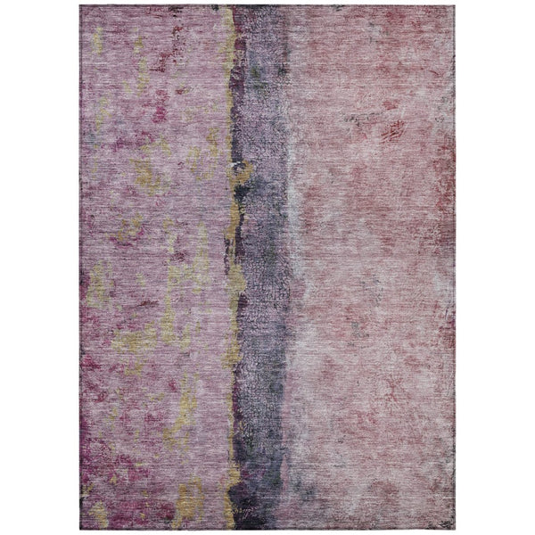 HomeRoots 9' Abstract Blush Pink and Purple Area Rug - Stylish, Washable, Durable for Indoor and Outdoor Spaces 9' X 12' 578020