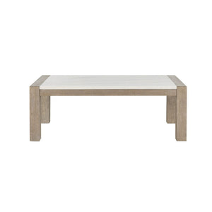 English Elm Ana Genuine Marble Top Coffee Table with Natural Veining for Neutral Living Rooms B201P411491