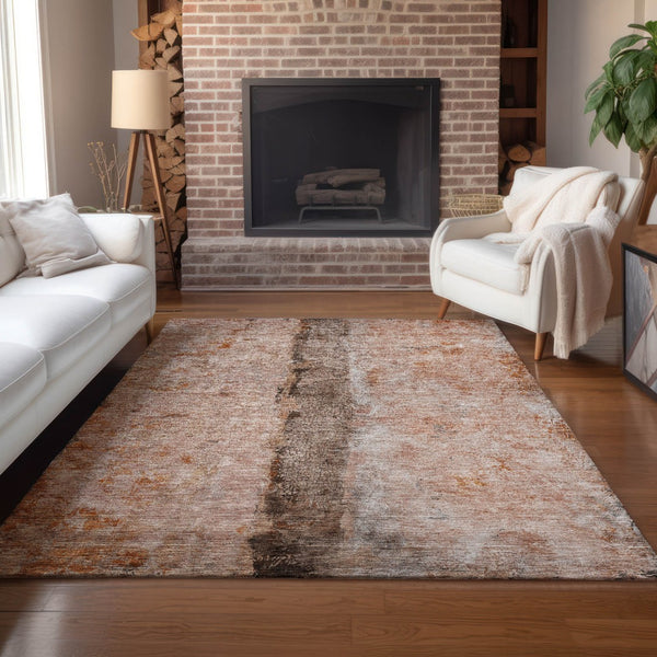 Homeroots 3' Blue And Gold Abstract Washable Rug - Versatile Indoor Outdoor Area Rug For Home And Patio Decor 3' X 5' Polyester 578040