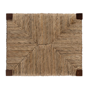 Butler Specialty Valencia Counter Stool: Stylish Woven Seat, Tapered Mahogany Legs For Modern Dining Spaces Dark Brown Mahogany,Banana Leaf,Plywood 5780476-butler