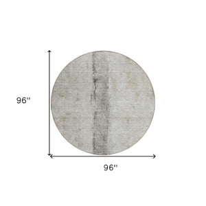 Homeroots 3' Blue And Gold Abstract Washable Rug - Versatile Indoor Outdoor Area Rug For Home And Patio Decor 8' Round Polyester 578054