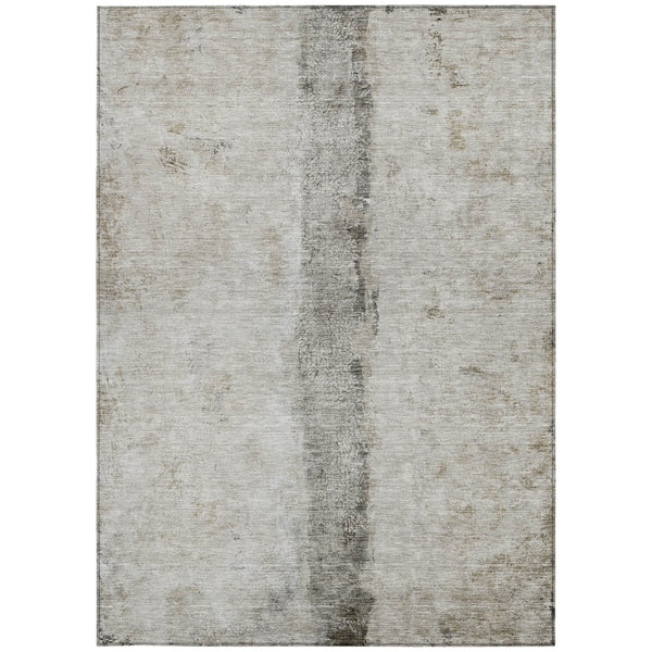 Homeroots 3' Blue And Gold Abstract Washable Rug - Versatile Indoor Outdoor Area Rug For Home And Patio Decor 8' X 10' Polyester 578055