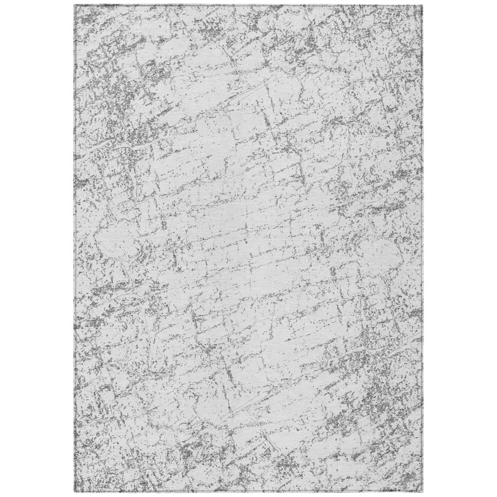 HomeRoots 9' Abstract Gray and Ivory Washable Area Rug – Durable, Stylish, and Perfect for Indoor or Outdoor Use 9' X 12' 578080
