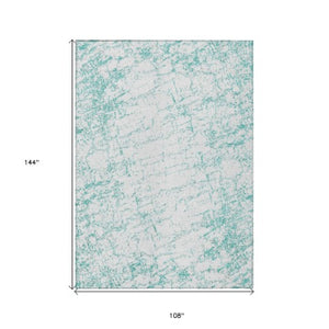 Homeroots 3' Stylish Black, White & Gray Abstract Washable Area Rug For Indoor & Outdoor Spaces 9' X 12' Polyester 578092