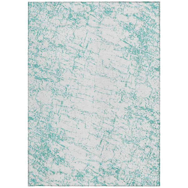 Homeroots 3' Stylish Black, White & Gray Abstract Washable Area Rug For Indoor & Outdoor Spaces 10' X 14' Polyester 578093