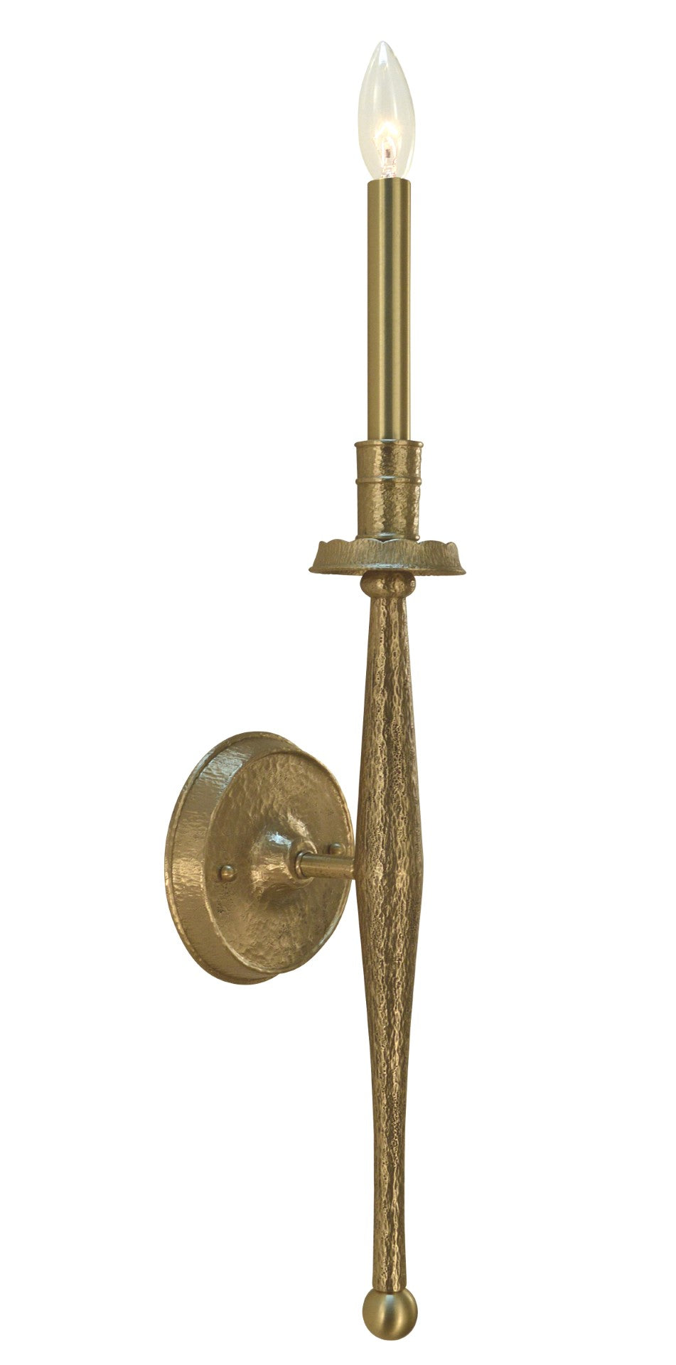 Framburg 1-light Distressed Brushed Brass Matera Bath Sconce - Handcrafted Italian Design, Usa Quality! Brushed Brass Metal 5781 Br