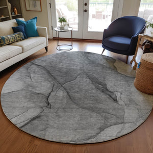 Homeroots 3' Stylish Brown Beige Taupe Abstract Washable Area Rug For Indoor And Outdoor Spaces, Durable Design 8' Round Polyester 578102