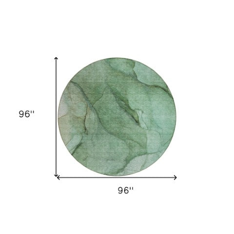 Homeroots 3' Stylish Brown Beige Taupe Abstract Washable Area Rug For Indoor And Outdoor Spaces, Durable Design 8' Round Polyester 578108