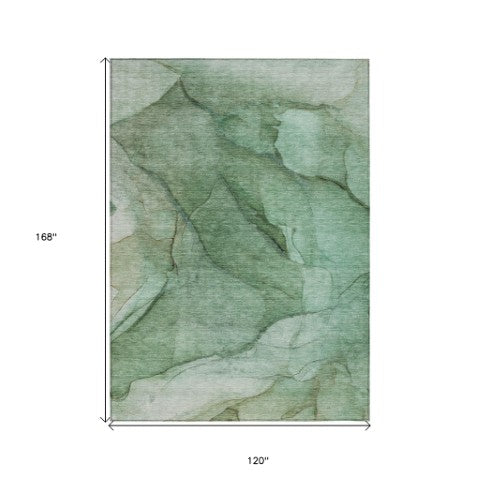 Homeroots 3' Stylish Brown Beige Taupe Abstract Washable Area Rug For Indoor And Outdoor Spaces, Durable Design 10' X 14' Polyester 578111