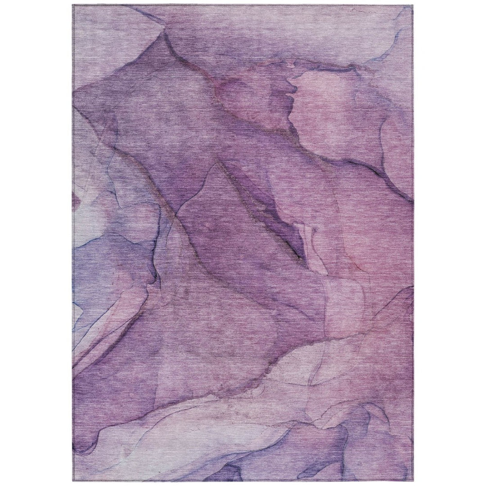 HomeRoots 9' Purple Lilac and Lavender Abstract Area Rug - Stylish, Washable, Durable for Indoor and Outdoor Use 9' X 12' 578116
