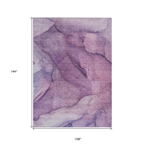 Homeroots 3' Stylish Brown Beige Taupe Abstract Washable Area Rug For Indoor And Outdoor Spaces, Durable Design 9' X 12' Polyester 578116