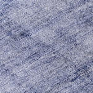 Homeroots 3' Navy Blue And Sky Blue Abstract Washable Area Rug – Perfect For Indoor Or Outdoor Spaces! 8' Round Polyester 578120