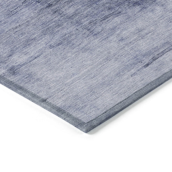 Homeroots 3' Navy Blue And Sky Blue Abstract Washable Area Rug – Perfect For Indoor Or Outdoor Spaces! 8' X 10' Polyester 578121