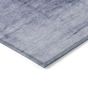 Homeroots 3' Navy Blue And Sky Blue Abstract Washable Area Rug – Perfect For Indoor Or Outdoor Spaces! 9' X 12' Polyester 578122