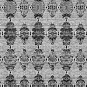 Homeroots 3' Stylish Navy Blue Moroccan Area Rug - Washable Indoor/Outdoor Design For High Traffic Spaces 5' X 8' Polyester 578149