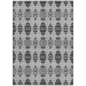 Homeroots 3' Stylish Navy Blue Moroccan Area Rug - Washable Indoor/Outdoor Design For High Traffic Spaces 10' X 14' Polyester 578153