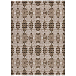 Homeroots 3' Stylish Navy Blue Moroccan Area Rug - Washable Indoor/Outdoor Design For High Traffic Spaces 10' X 14' Polyester 578159