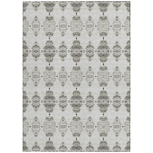 Homeroots 3' Stylish Navy Blue Moroccan Area Rug - Washable Indoor/Outdoor Design For High Traffic Spaces 3' X 5' Polyester 578160