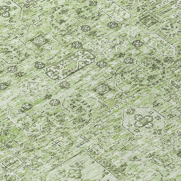 Homeroots 3' Charcoal And Silver Floral Area Rug - Washable, Indoor-outdoor, Stain Resistant, Durable Design 8' Round Polyester 578186