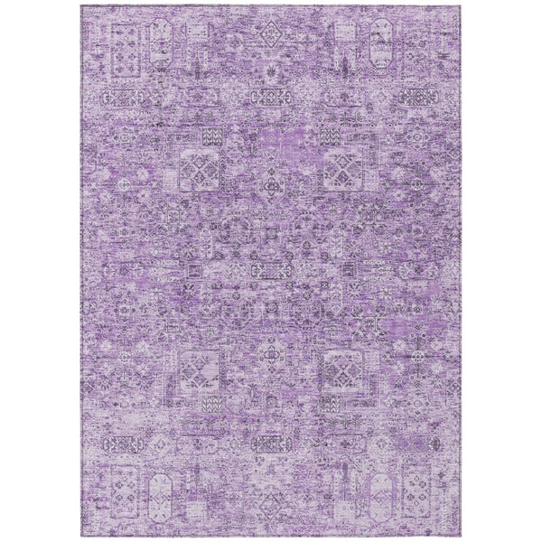 HomeRoots 5' Stylish Lilac and Purple Floral Area Rug – Durable, Washable, Indoor-Outdoor Elegance for Every Space 5' X 8' 578191