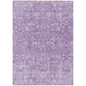HomeRoots 5' Stylish Lilac and Purple Floral Area Rug – Durable, Washable, Indoor-Outdoor Elegance for Every Space 10' X 14' 578195