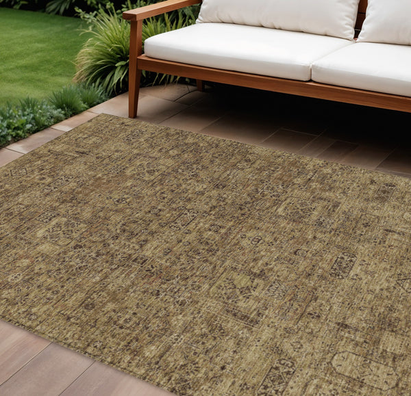 Homeroots 3' Charcoal And Silver Floral Area Rug - Washable, Indoor-outdoor, Stain Resistant, Durable Design 10' X 14' Polyester 578201