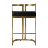 Clarence Faux Leather & Metal Bar Height Stool 5782034 Black Butler Specialty