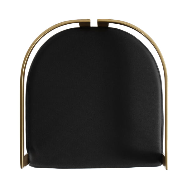 Clarence Faux Leather & Metal Bar Height Stool 5782034 Black Butler Specialty