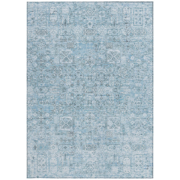 Homeroots 3' Charcoal And Silver Floral Area Rug - Washable, Indoor-outdoor, Stain Resistant, Durable Design 9' X 12' Polyester 578218