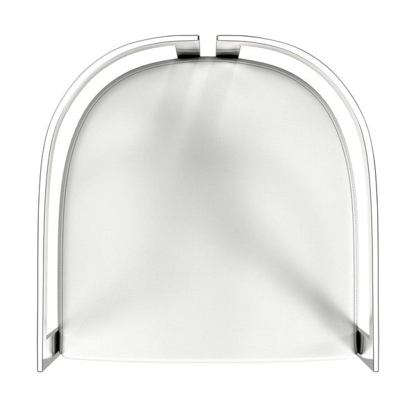 Butler Specialty Clarence Modern Faux Leather Counter Stool With Sturdy Iron Frame For Stylish Kitchen Seating White Stainless Steel,Plyboard,Foam,Faux Leather 5782220-butler