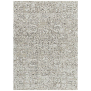 Homeroots 3' Charcoal And Silver Floral Area Rug - Washable, Indoor-outdoor, Stain Resistant, Durable Design 9' X 12' Polyester 578224