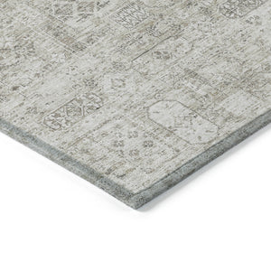 Homeroots 3' Charcoal And Silver Floral Area Rug - Washable, Indoor-outdoor, Stain Resistant, Durable Design 10' X 14' Polyester 578225